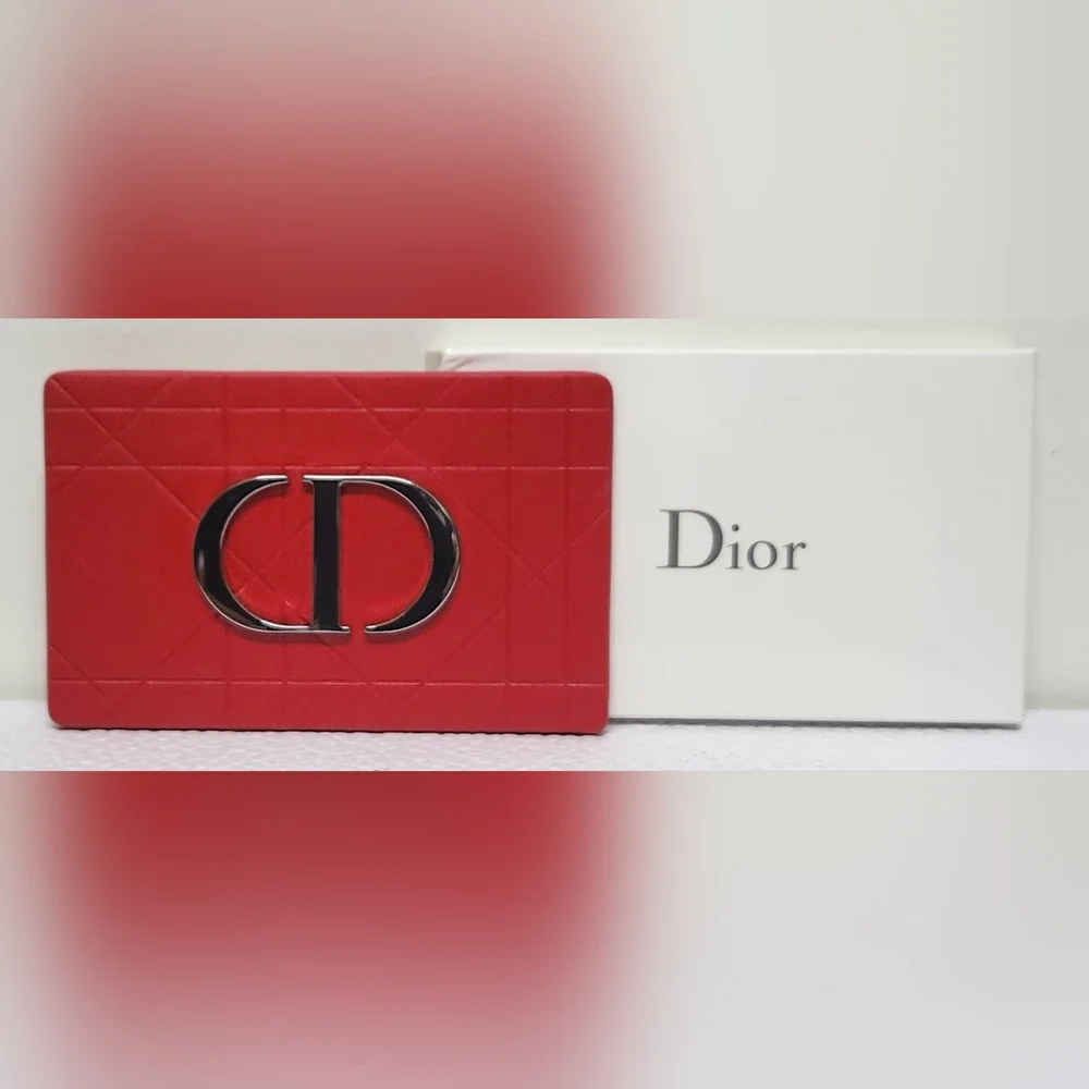 Dior Red Quilt Embossed Mirror NIB - Picture 3 of 10